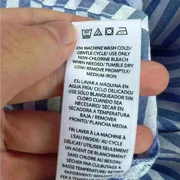 Beach Lunch Lounge Striped Midi Dress Small White & Blue Euro Summer Small - Picture 8 of 9